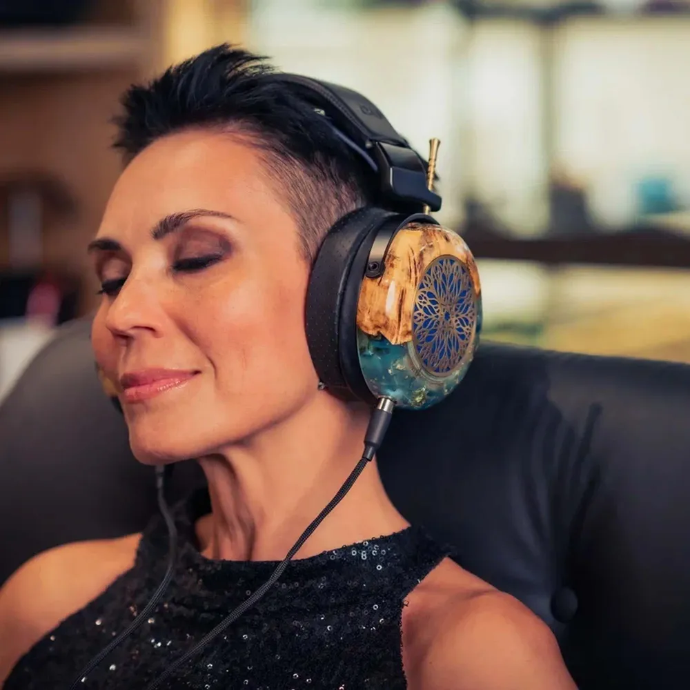 ZMF Atrium LTD Green Ish Leather 4-pin xlr ofc cable + 6.35mm