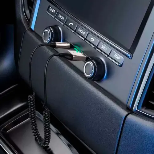 UGREEN CM309 Bluetooth 5.3 Car Receiver Aux with Mic Grey Cosmos