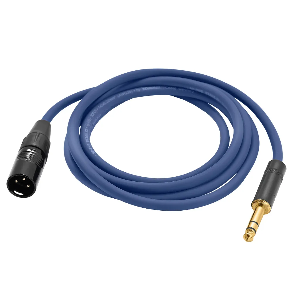 HeadMade Pro XLR-M - 6.3mm stereo Blue 2m
