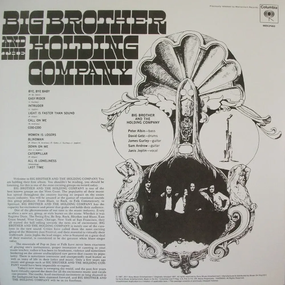 Big Brother & The Holding Company – Big Brother & The Holding Company Ft. Janis Joplin LP