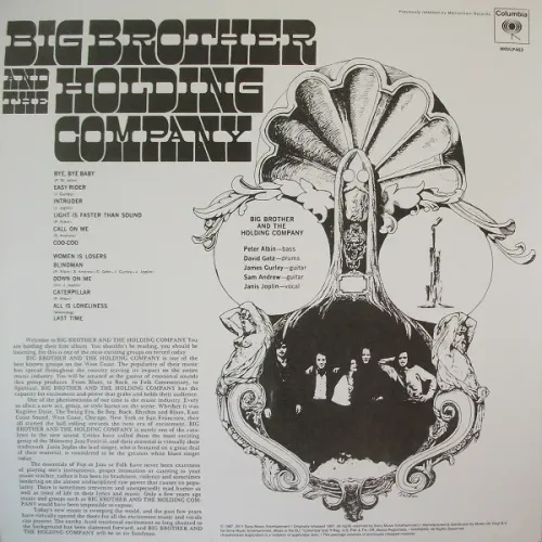 Big Brother & The Holding Company – Big Brother & The Holding Company Ft. Janis Joplin LP
