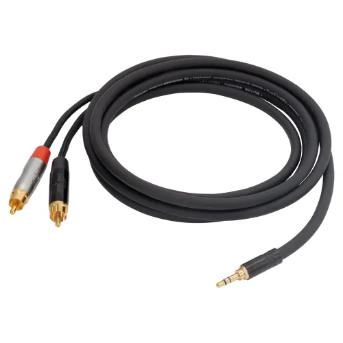 HeadMade Pro 2RCA - 3.5mm Black 2m