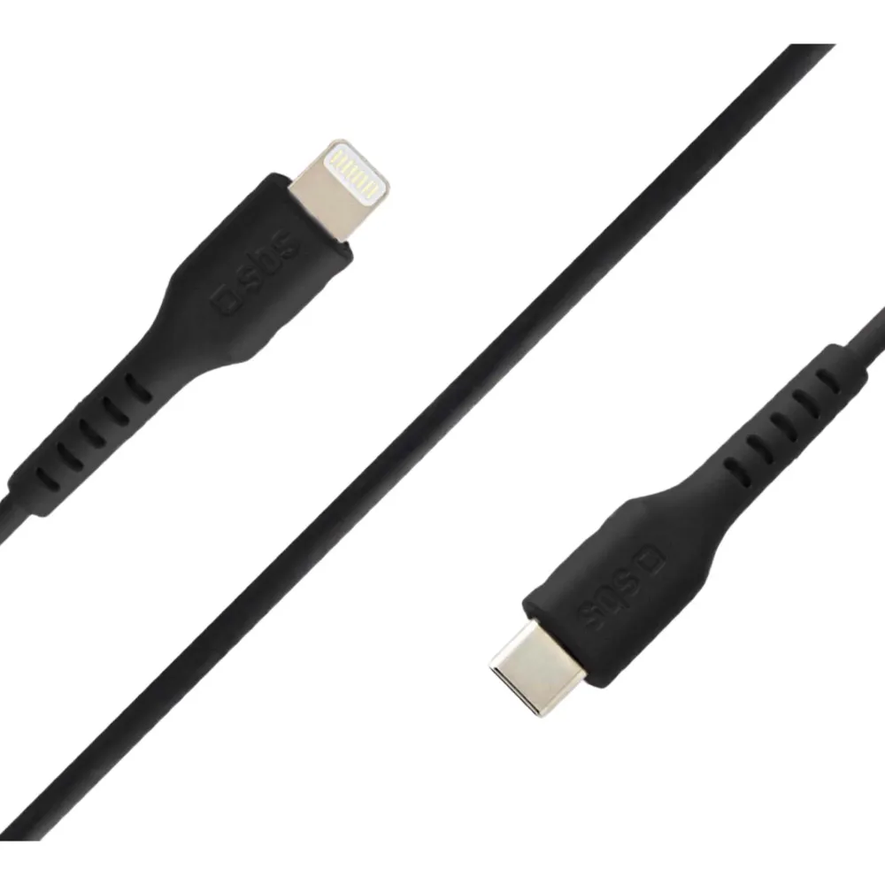 SBS USB-C - Lightning 1.5m Black