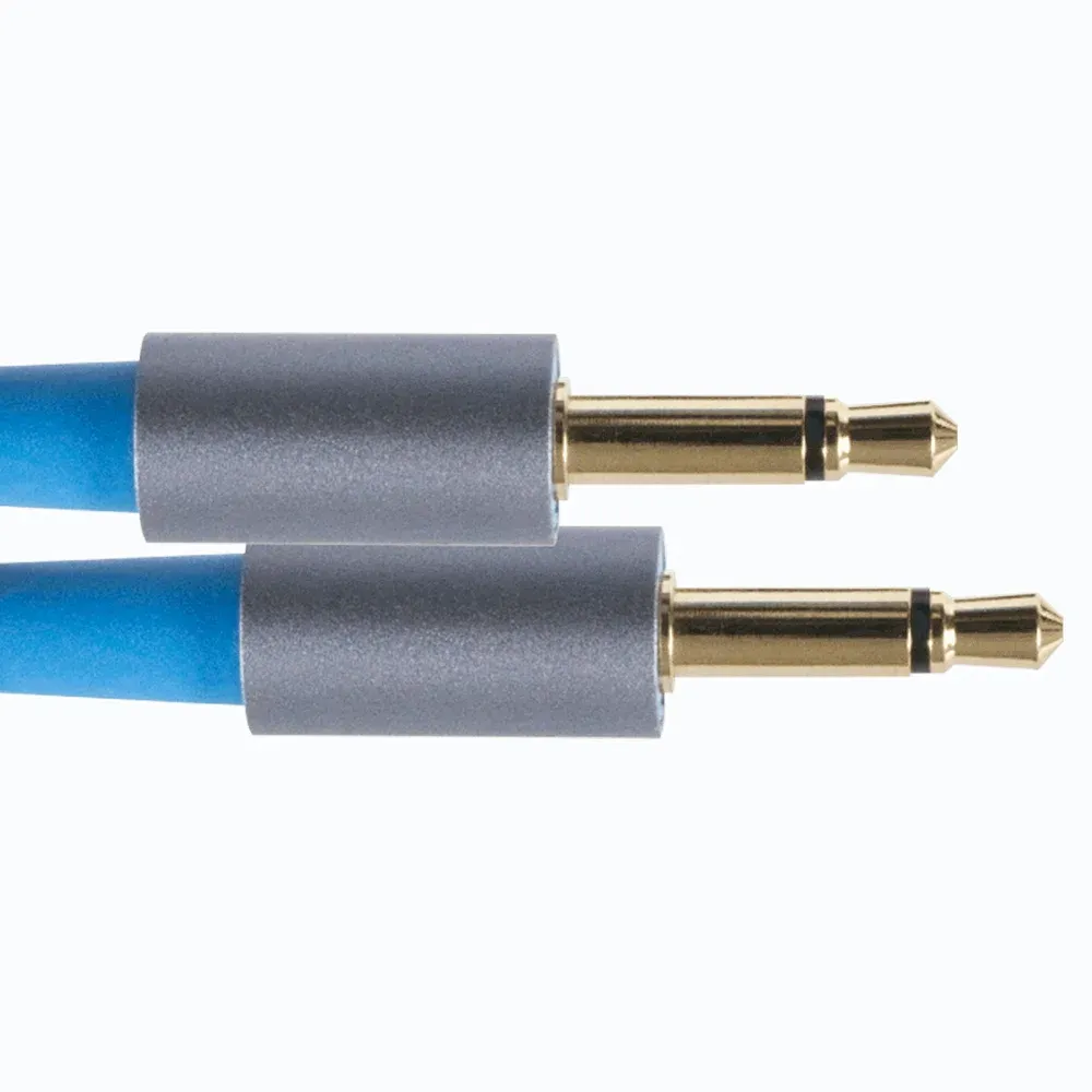 Dekoni Audio Postsplit 3.5mm with Nylon Woven Jacket Blue
