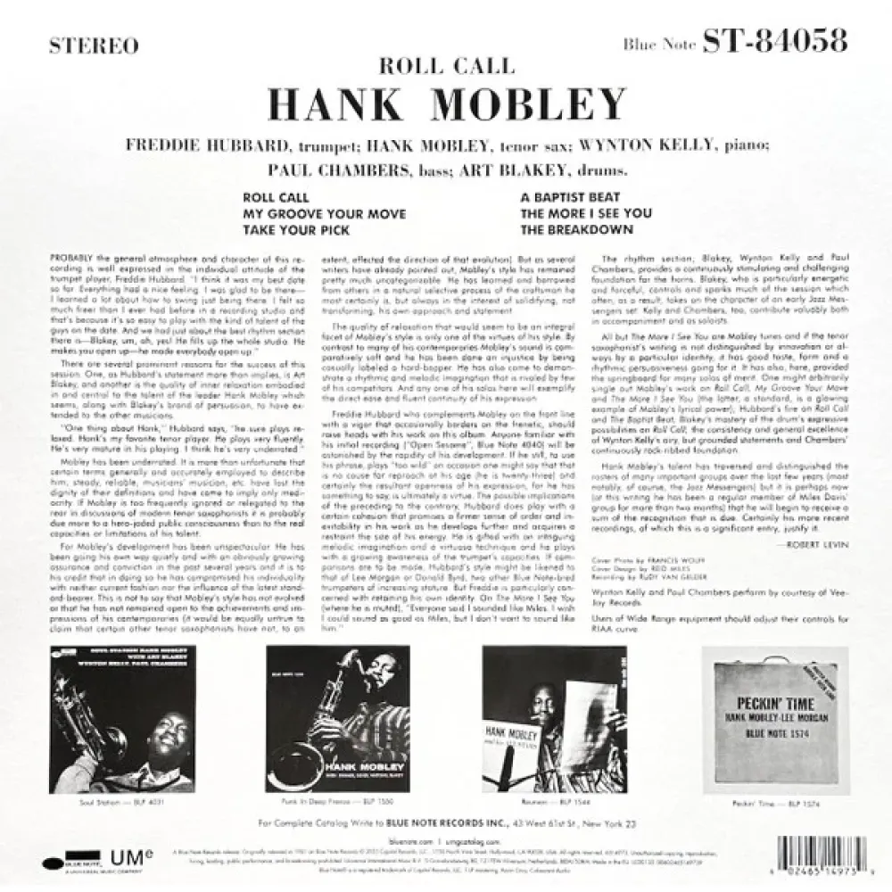 Hank Mobley – Roll Call - LP