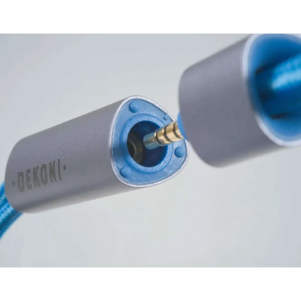 Dekoni Audio Postsplit 4-pin XLR-mini with Nylon Woven Jacket Blue