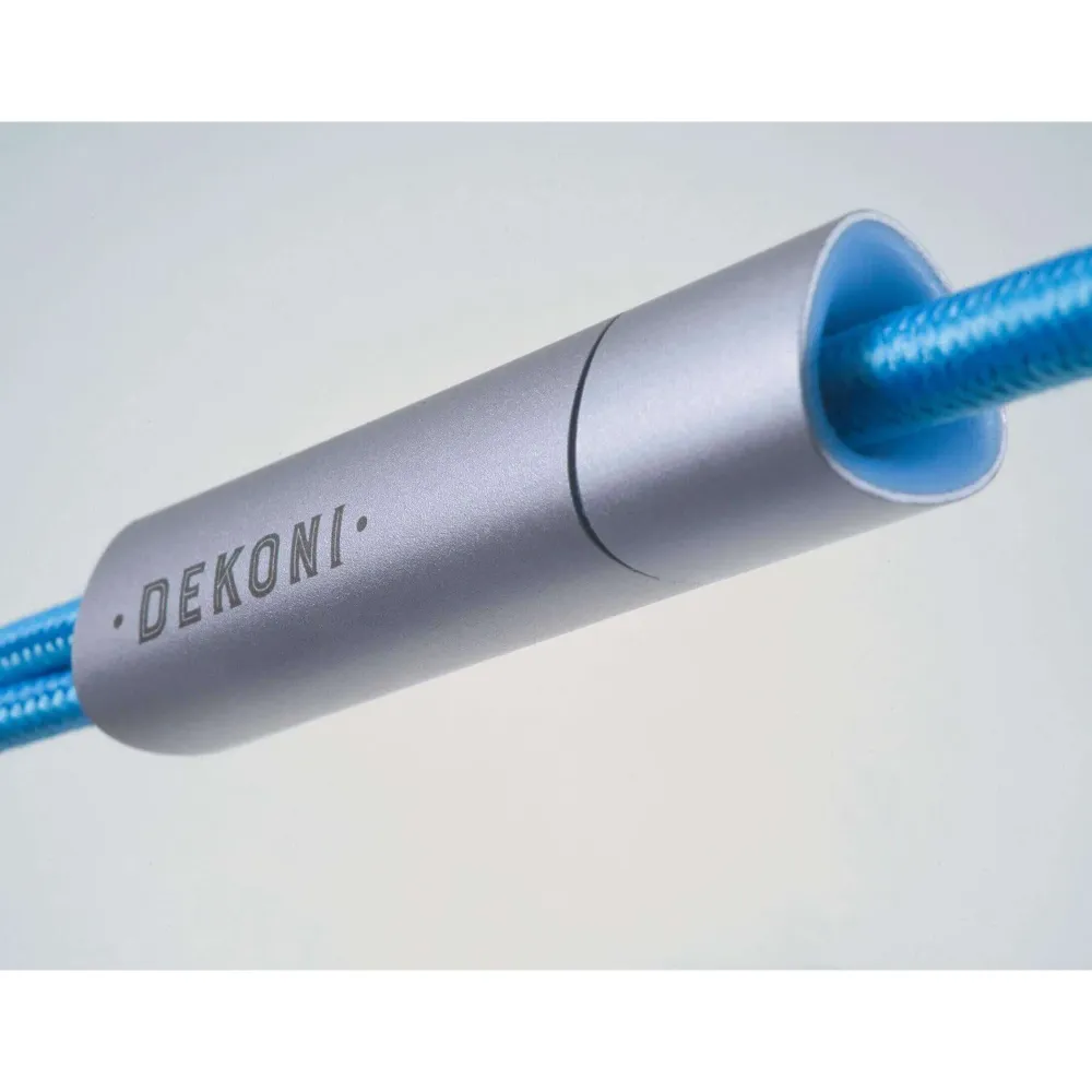 Dekoni Audio Postsplit 4-pin XLR-mini with Nylon Woven Jacket Blue