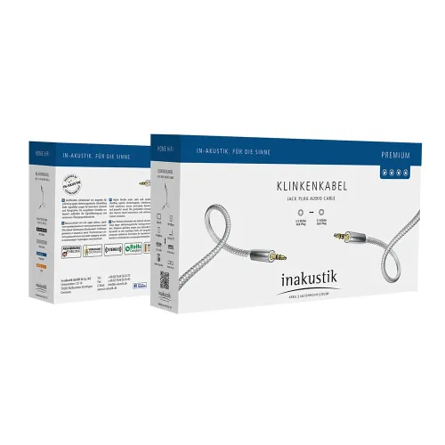 Inakustik Premium MP3 Audio Cable 3.5 Phone, 0.75m