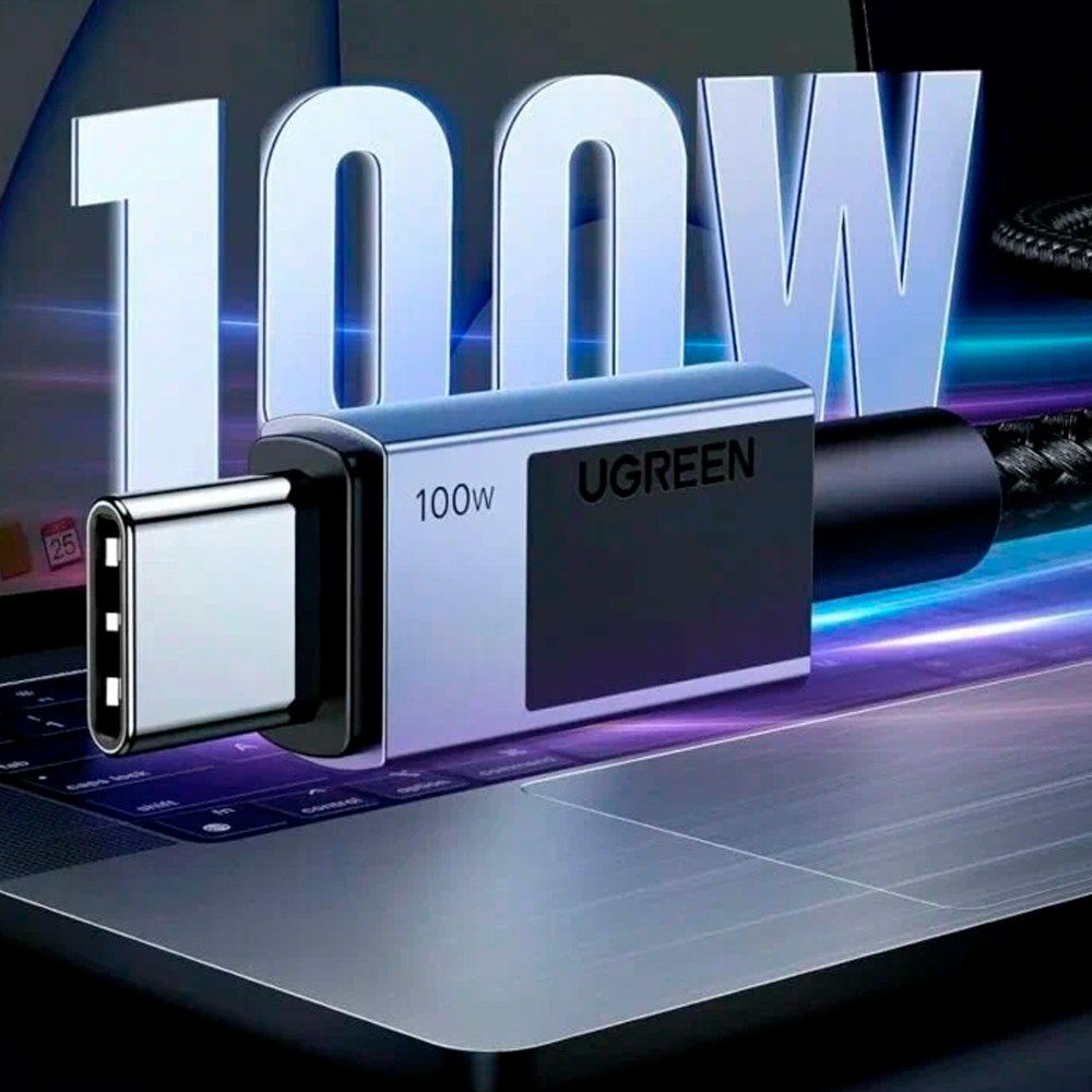 UGREEN L512 Black/Grey USB-C/USB-C 1m